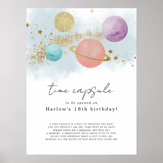 Eerste reis rond de zon Time Capsule Poster (Voorkant)