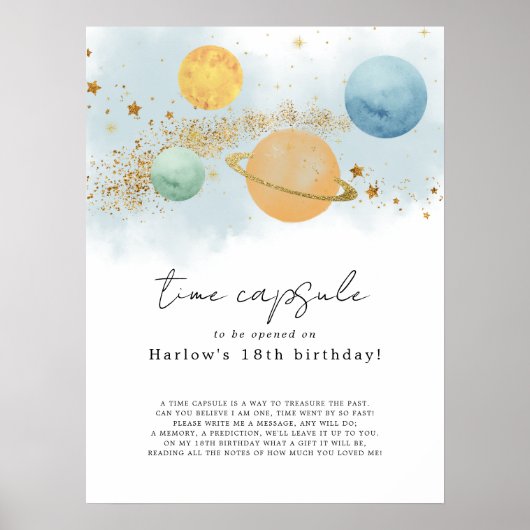 Eerste reis rond de zon Time Capsule Poster (Voorkant)