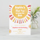 Eerste reis rond de zon uitnodiging (Staand voorkant)