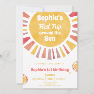 Eerste reis rond de zon uitnodiging