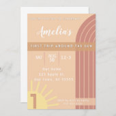 Eerste Reis Rond de Zon Uitnodiging (Voorkant / Achterkant)