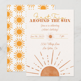 Eerste reis rond de zon uitnodiging