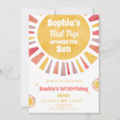 Eerste reis rond de zon uitnodiging (Voorkant)