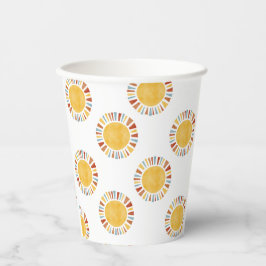 Eerste reis rond de zon uitnodiging papieren bekers