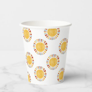 Eerste reis rond de zon uitnodiging papieren bekers