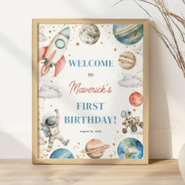 Eerste reis rond de zon Verjaardag 16x20 Welkom Poster