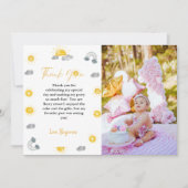 Eerste reis rond de zon verjaardag dank u kaart (Voorkant)