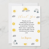 Eerste reis rond de zon verjaardag dank u kaart (Voorkant)