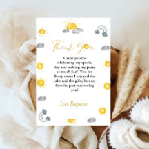 Eerste reis rond de zon verjaardag dank u kaart