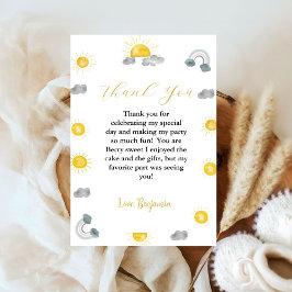 Eerste reis rond de zon verjaardag dank u kaart