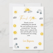 Eerste reis rond de zon verjaardag dank u kaart (Voorkant)