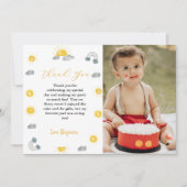 Eerste reis rond de zon verjaardag dank u kaart (Voorkant)