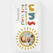 Eerste reis rond de zon Verjaardag Fototeken Spandoek (Verticaal)