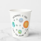 Eerste reis rond de zon Verjaardag papieren bekers (Voorkant)