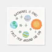 Eerste reis rond de zon Verjaardag Papieren servet (Voorkant)