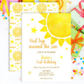 Eerste reis rond de zon verjaardag uitnodiging – W