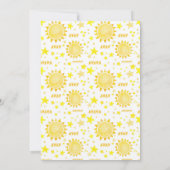 Eerste reis rond de zon verjaardag uitnodiging – W (Achterkant)