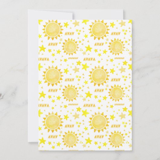 Eerste reis rond de zon verjaardag uitnodiging – W (Achterkant)