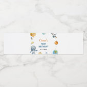 Eerste reis rond de zon verjaardag waterfles La Waterfles Etiket (Enkel label)