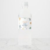 Eerste reis rond de zon verjaardag waterfles La Waterfles Etiket (Voorkant)