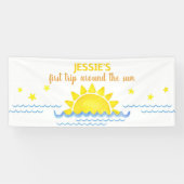 Eerste reis rond de zon verjaardagsbanner - Boho S Spandoek (Horizontaal)
