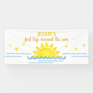 Eerste reis rond de zon verjaardagsbanner – Boho S Spandoek