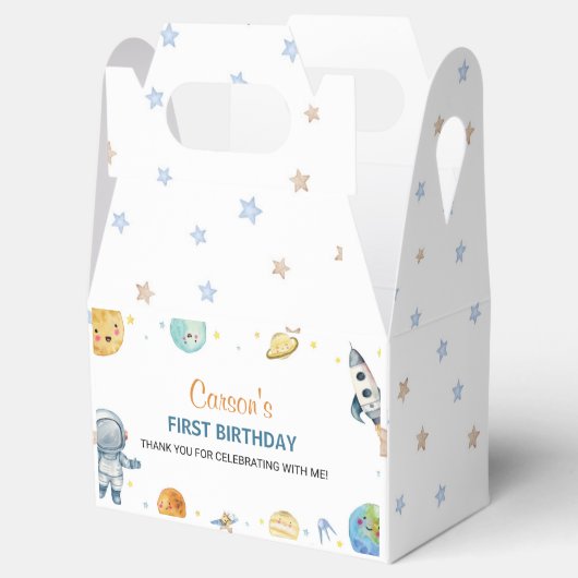 Eerste reis rond de zon verjaardagsfeestgunst box bedankdoosjes (Geopend)