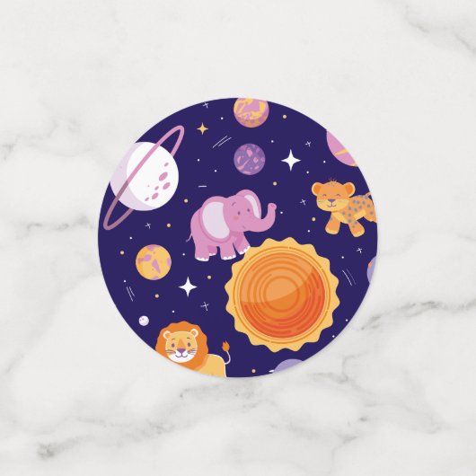 Eerste reis rond de zon verjaardagsfeestje decor confetti (Kleine voorkant)