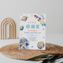 Eerste reis rond de zon verjaardagsfeestje kaart