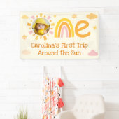 Eerste reis rond de zon Verjaardagsfoto Welkom Spandoek (Insitu)