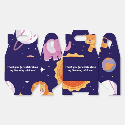 Eerste reis rond de zon voorkeur verjaardagscadeau bedankdoosjes (Ongevouwen)