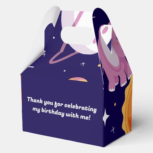 Eerste reis rond de zon voorkeur verjaardagscadeau bedankdoosjes (Achterkant)