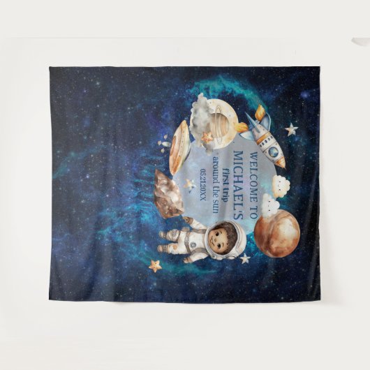 Eerste reis rond de zon wandkleed (Voorkant (horizontaal))