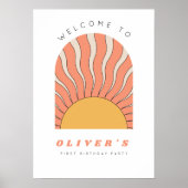 Eerste reis rond de zon Welkomstbord Poster (Voorkant)