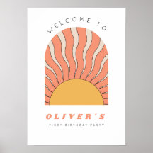 Eerste reis rond de zon Welkomstbord Poster
