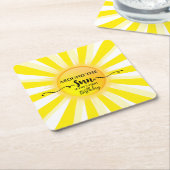 Eerste reis rond de Zon Zomer Verjaardagsfeest Kartonnen Onderzetters (Schuin)