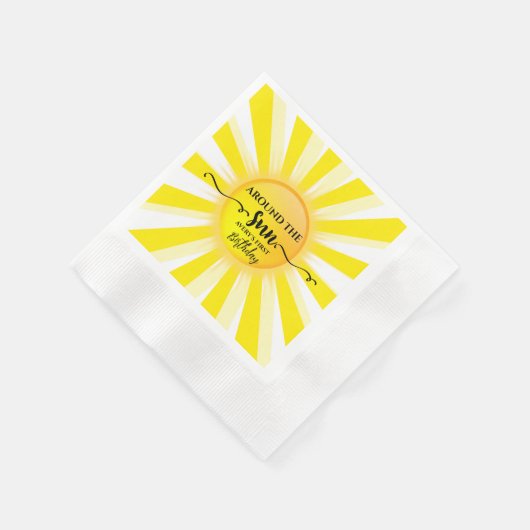 Eerste reis rond de zon Zomer verjaardagsfeestje  Servet (Hoek)