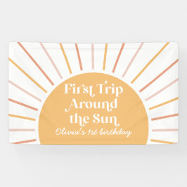 Eerste reis rond de zon Zonne 1e verjaardag Spandoek