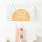 Eerste reis rond de zon Zonne 1e verjaardag Spandoek (Insitu)