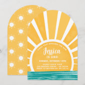 Eerste reis rond de zon - Zonneschijn 1e verjaarda Kaart (Voorkant / Achterkant)