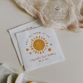 Eerste reis rond de zon - zonneschijn 1e verjaarda servet