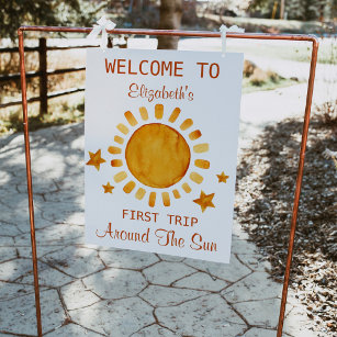 Eerste reis rond de zon - zonneschijn - Welkom Poster