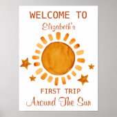 Eerste reis rond de zon - zonneschijn - Welkom Poster (Voorkant)