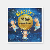 Eerste reis rond de zondag, aangepaste servetten (Voorkant)