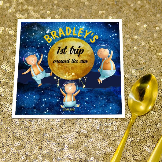 Eerste reis rond de zondag, aangepaste servetten