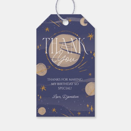 Eerste reis rond de zondag Dank u Label Cadeaulabel (Voorkant)