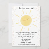 Eerste reis rond de zondag Happy Yellow Birthday Kaart (Voorkant)