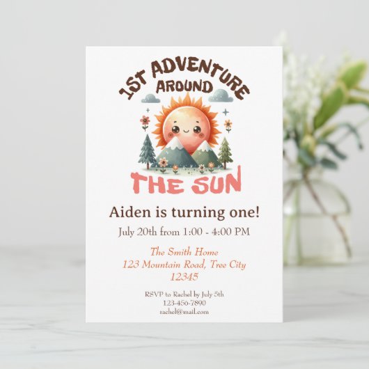 Eerste reis rond de zondag kaart (Staand voorkant)