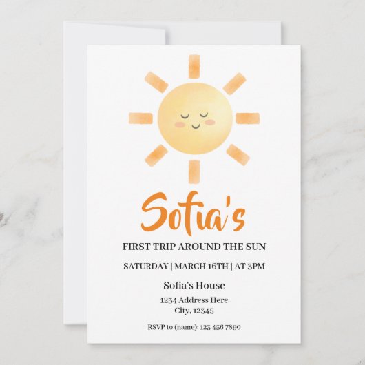 Eerste reis rond de zondag kaart (Voorkant)