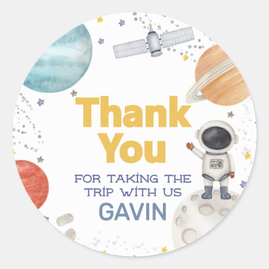 Eerste reis rond de zondag ronde sticker (Voorkant)